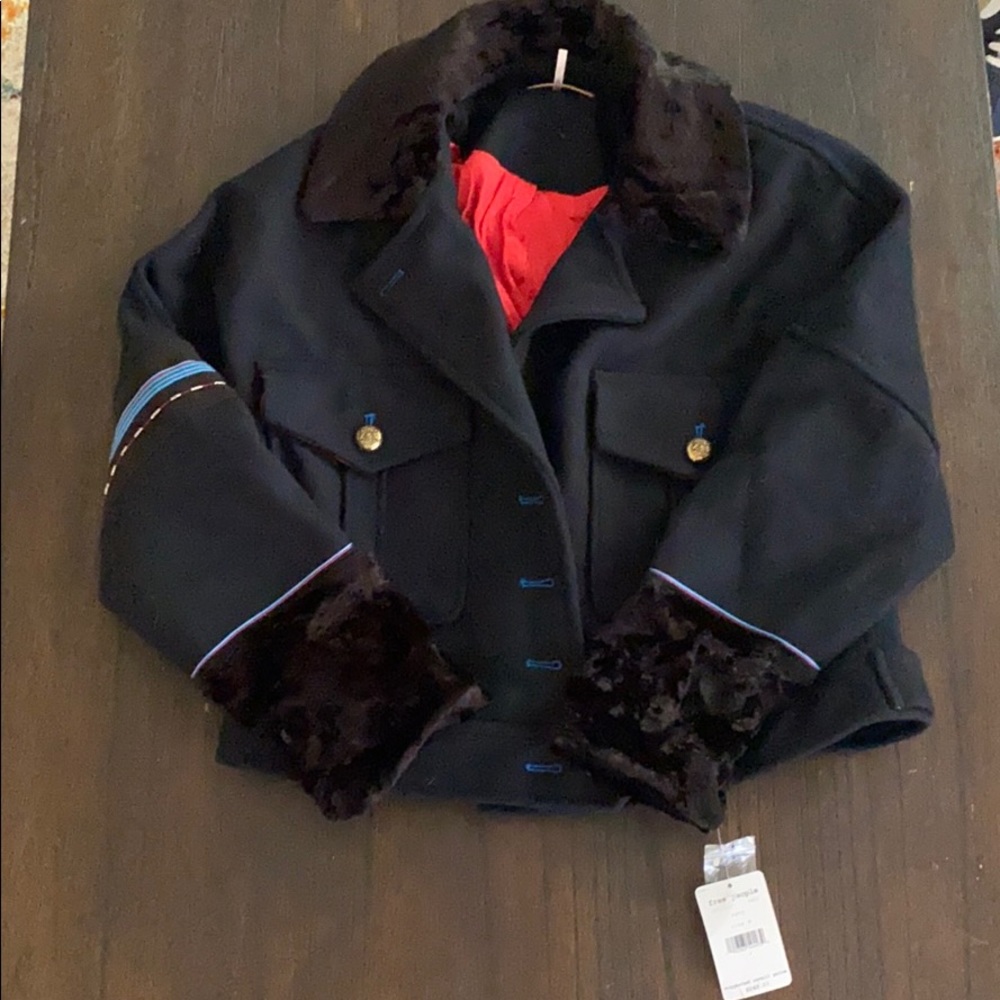 Free People Eisenhower Wool Blend Cropped Jacket